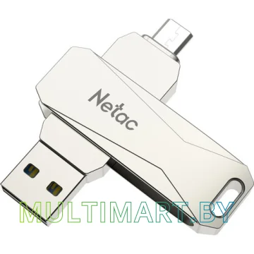 USB Flash Netac U381 USB 3.0+microUSB 128GB (NT03U381B-128G-30PN) картинка 10